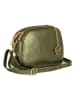 Mia Tomazzi Leder-Umhängetasche "Gradisca" in Oliv - (B)22,5 x (H)16 x (T)7 cm