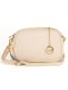 Mia Tomazzi Leren schoudertas "Gradisca" beige - (B)22,5 x (H)16 x (D)7 cm