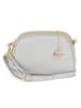 Mia Tomazzi Leder-Umhängetasche "Gradisca" in Hellgrau - (B)22,5 x (H)16 x (T)7 cm