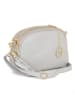 Mia Tomazzi Leder-Umhängetasche "Gradisca" in Hellgrau - (B)22,5 x (H)16 x (T)7 cm
