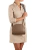 Mia Tomazzi Leren schoudertas "Marghera" taupe - (B)26 x (H)20 x (D)8 cm