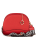 Mia Tomazzi Leder-Umhängetasche in Rot/ Schwarz - (B)26 x (H)20 x (T)8 cm