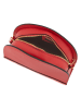Mia Tomazzi Leder-Umhängetasche in Rot/ Schwarz - (B)26 x (H)20 x (T)8 cm