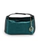 Mia Tomazzi Leren handtas "Clusone" petrol - (B)21 x (H)13 x (D)11 cm