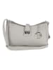 Mia Tomazzi Leren schoudertas "Cuneo" grijs - (B)23 x (H)13 x (D)7 cm