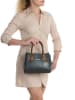 Mia Tomazzi Leder-Henkeltasche "Conchetta" in Schwarz - (B)28 x (H)11 x (T)15 cm