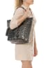 Mia Tomazzi Leder-Shopper "Barozzi" in Grau - (B)31 x (H)36 x (T)20 cm