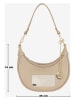 Mia Tomazzi Leren schoudertas beige - (B)25 x (H)14 x (D)8 cm