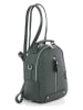 Lia Biassoni Leren rugzak "Cerboli" groen - (B)23 x (H)27 x (D)10 cm