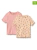 Wheat 2-delige set: shirts lichtroze/oranje