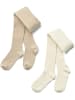 Wheat 2er-Set: Strumpfhosen in Creme/ Beige