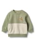 Wheat Sweatshirt "Carly" in Grün/ Creme