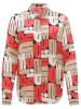 OPUS Hemd in Beige/ Rot