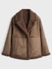 OPUS Wende-Teddyjacke in Braun