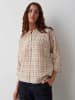OPUS Blouse camel/wit