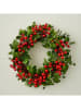 BELLA MAISON Kunstkerstkrans groen/rood - Ø 42 cm