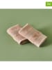 BELLA MAISON 2er-Set: Waschlappen ''Juna'' in Beige - (L)30 x (B)30 cm
