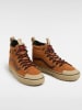 Vans Skórzane sneakersy "Sk8-Hi" w kolorze jasnobrązowym