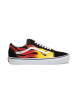 Vans Leder-Sneakers "Old Skool" in Schwarz/ Rot/ Gelb