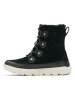 Sorel Leder-Winterboots "Explorer II" in Schwarz