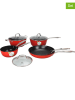 Laguiole 9tlg. Kochgeschirr-Set ''AirIron'' in Rot