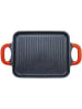 Laguiole Grillpfanne "Alizée" in Schwarz/ Orange - (L)45,5 x (B)28 cm