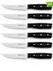 Laguiole 6er-Set: Steakmesser ''Gleam'' in Schwarz - (L)22,3 cm
