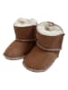 Kaiser Naturfellprodukte Wełniane botki w kolorze brązowym