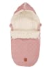 Kaiser Naturfellprodukte Babyschalen-Fußsack "Velvet Hoody" in Rosa - (L)80 x (B)39 cm