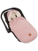 Kaiser Naturfellprodukte Babyschalen-Fußsack "Velvet Hoody" in Rosa - (L)80 x (B)39 cm