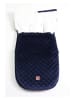 Kaiser Naturfellprodukte Babyschalen-Fußsack "X-Large Velvet Hoody" in Dunkelblau - (L)92 x (B)45 cm