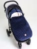 Kaiser Naturfellprodukte Voetenzak voor babyzitje "X-Large Velvet Hoody" donkerblauw - (L)92 x (B)45 cm