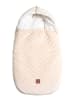 Kaiser Naturfellprodukte Babyschalen-Fußsack "X-Large Velvet Hoody" in Creme - (L)92 x (B)45 cm
