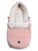 Kaiser Naturfellprodukte Śpiworek "Hoody 2.0" w kolorze jasnoróżowym do fotelika - 80 x 40 cm