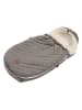 Kaiser Naturfellprodukte Voetenzak voor babyzitje "Velvet Hoody" grijs - (L)80 x (B)39 cm