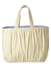 Rice Shopper in Creme/ Blau - (B)35 x (H)32 x (T)22 cm