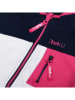 Peek U Fleece vest "Wave" roze/wit/donkerblauw