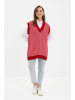 trendyol Pullunder in Rot/ Rosa