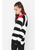 trendyol Pullover in Schwarz/ Weiß/ Pink