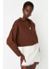 trendyol Bluza w kolorze brązowym