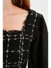 trendyol Kleid in Schwarz/ Weiß
