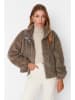 trendyol Teddyjacke in Taupe