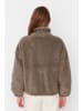trendyol Kurtka pluszowa w kolorze szarobrązowym