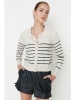 trendyol Cardigan in Creme/ Schwarz