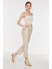 trendyol Kunstlederhose in Creme