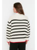 trendyol Pullover in Creme/ Schwarz