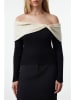 trendyol Pullover in Schwarz/ Creme