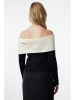 trendyol Pullover in Schwarz/ Creme