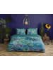 Hip Satin-Bettwäsche-Set "Kari" in Grün/ Blau