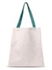 Hip Shopper bag "Tonrar" w kolorze kremowo-zielonym - 45 x 40 cm